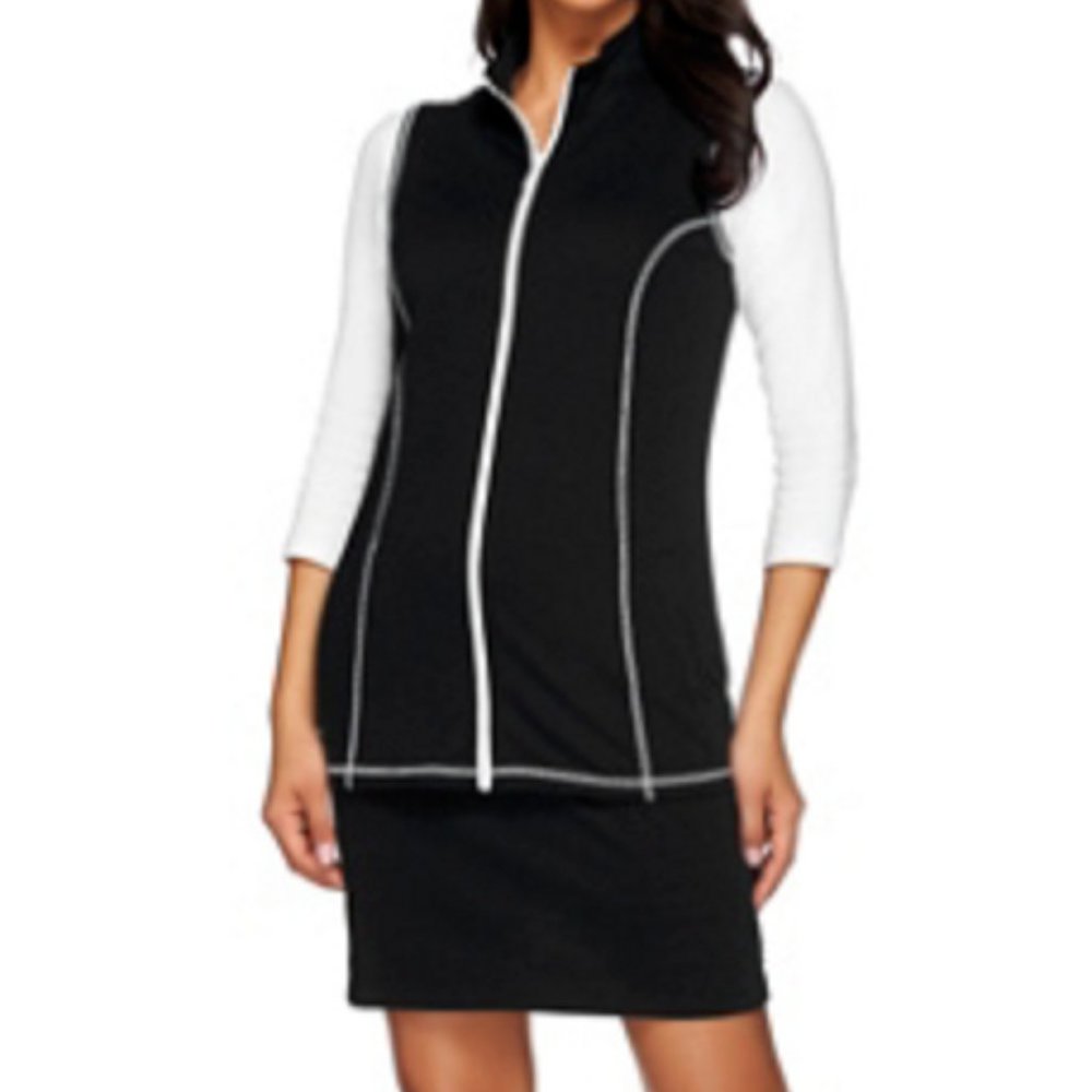 NWT QUACKER FACTORY TERRY ZIP VEST & SKORT SET‎ XS